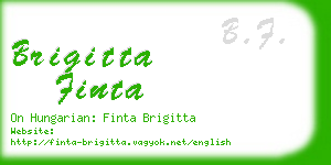 brigitta finta business card